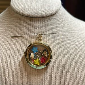 Origami Owl Justice League Wonder Woman Locket with charms.